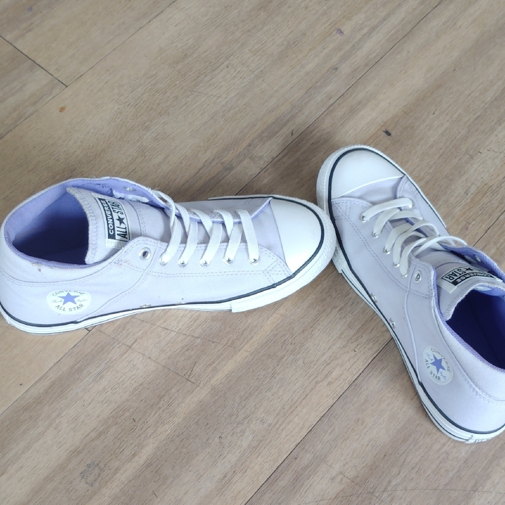 Converse High-Top Sneakers in Light Gray